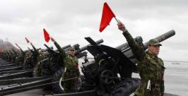 Тренировка салютного дивизиона Восточный военный округ