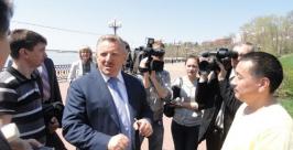 Вячеслав Шпорт посетил набережную Хабаровска Алла Шпарейчук