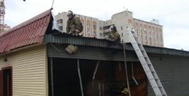 пожар в павильоне ГУ МЧС по Хабаровскому краю
